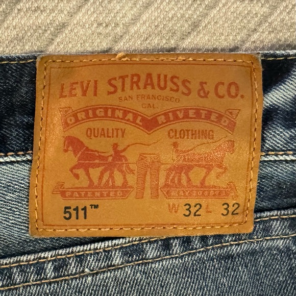 Levi’s 511 Jeans 32x32 cool painted hip rock and roll drippy - Picture 3 of 3